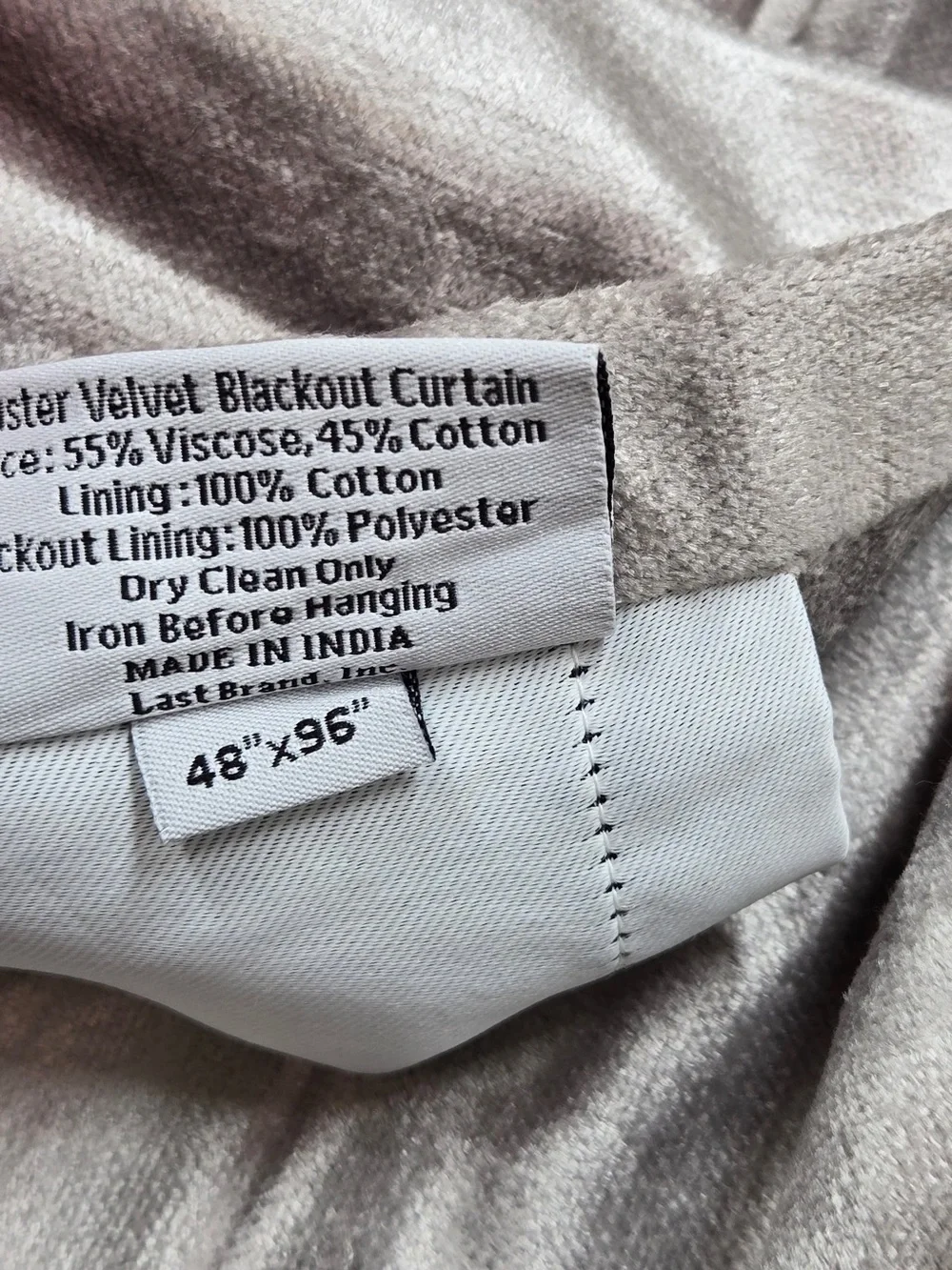 NWT QUINCE Set Of 2 48x96 Luster Velvet True Blackout Curtains Silver 8922